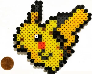 Pikachu Nintendo Pokemon Bead Sprite Perler Art Menu Icon Retro - Picture 1 of 1