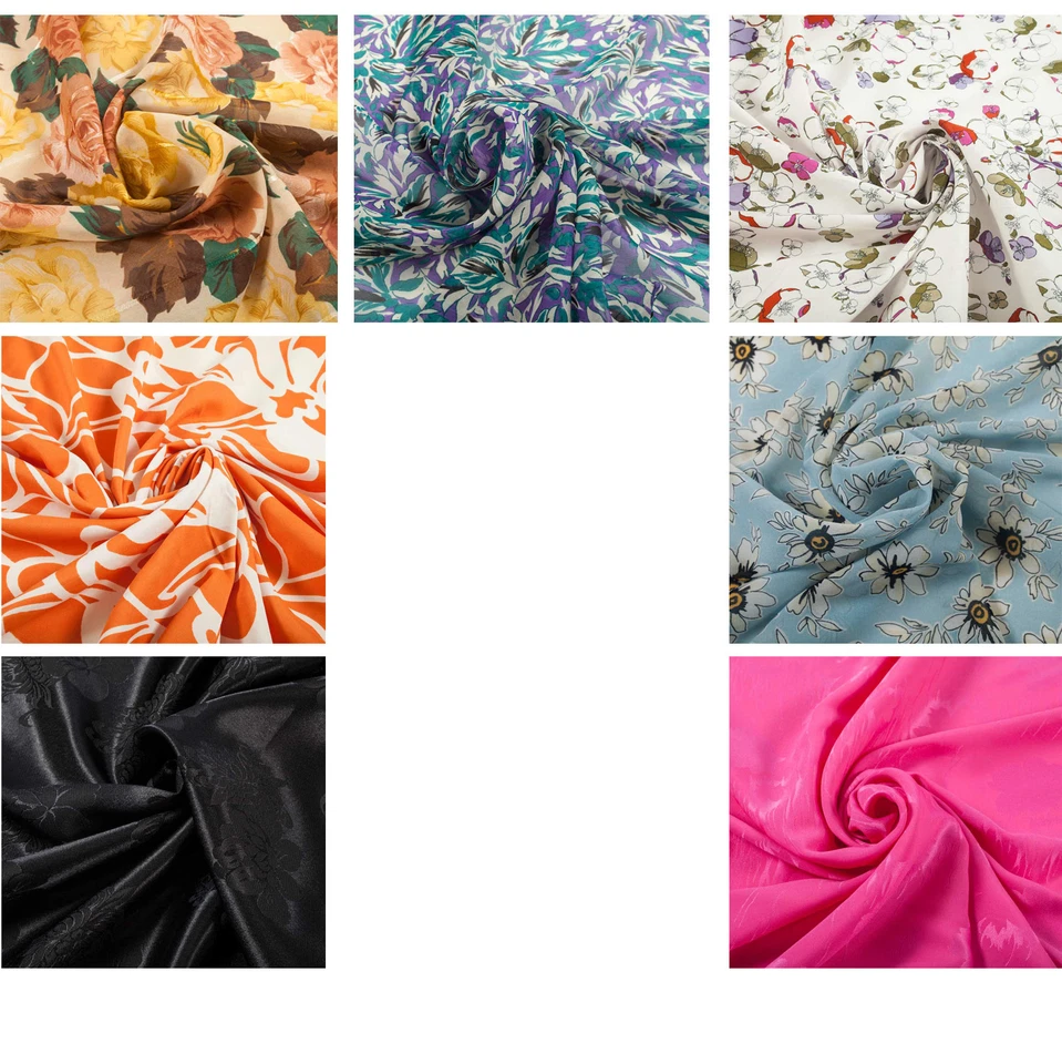 Material de flores de tela estampada floral de lujo de primera calidad Foto 1 de 1