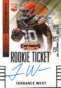 2014 Panini Contenders #230a - Terrance West AU, RC - Cleveland Browns 14-248 - Picture 1 of 2