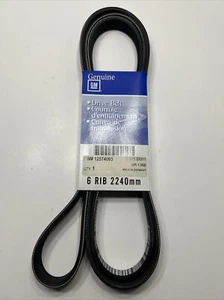Genuine OEM GM - 6-rib2240mm Serpentine Belt - 12574093 (Superceded to 12576750) - Picture 1 of 6