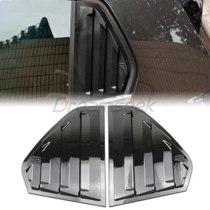 2x Side Quarter Window Louver Vent Cover For VW Golf MK8 2022 2023+ Glossy Black - Picture 1 of 12