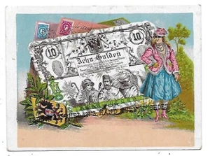JEREMIAH PHELAN'S HAND TURNED SHOES VICTORIAN TRADE CARD-AUSTRIA CURRENCY - Picture 1 of 2