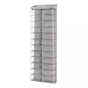 24-Shelf Polyester Cotton over the Door Closet Shoe Organizer Features 24shelves - Picture 1 of 5