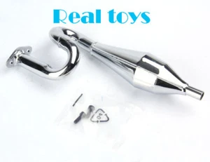 FS RACING 1/5 SCALE SPARE PARTS 511411 CHROME TUNED PIPE EXHAUST 4 MONSTER TRUCK - Picture 1 of 3