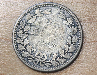 1903 Netherlands 25 Cents Silver - Image 1 of 2