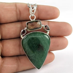 Cuore Chakra Avventurina Argento Sterling Figlia Festa Della Mamma Fidanzamento - Foto 1 di 5