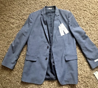 NUEVO CON ETIQUETAS Chicos Calvin Klein MEDIANO Azul Calce Ajustado Traje Chaqueta Blazer 20R Traje Separado Foto 1 de 4