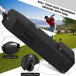 Travel Golf Aviation Bag with Wheels Golf Club Case Cover Storage Bag Waterproof - Picture 1 of 8