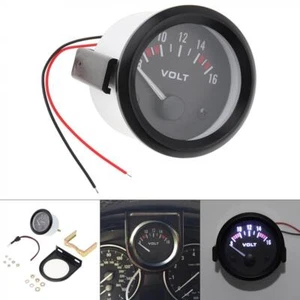 Car Voltmeter Voltage Gauge Meter 2 Inch 52mm for 8- 16V Pointer Voltmeter Gauge - Picture 1 of 7