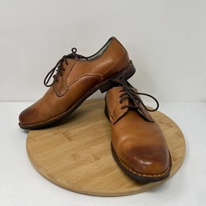 Steve Madden Mens Leega Brown Leather Oxford Shoes Lace Up Size 10 M - Picture 1 of 11
