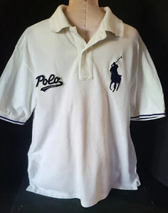 RALPH LAUREN Polo Mens Large Pony Shirt Size 1XB White Cotton - Picture 1 of 7