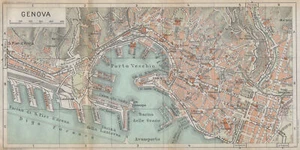 GENOA GENOVA vintage town city map plan pianta della città. Italy 1958 old - Picture 1 of 1
