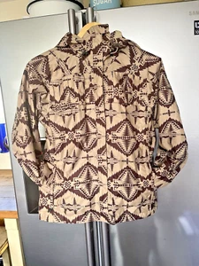 WOMENS NIKE ACG OUTER LAYER 3 COAT TOP RAIN JACKET AZTEC BOHEMIAN TREES OUTDOOR - Picture 1 of 24