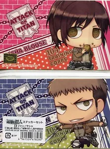 2 pcs sticker Attack on Titan Shingeki anime Jean Kirstein Sasha Blouse - Picture 1 of 1