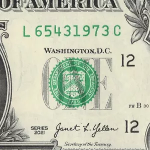 Four Digit Ladder Fancy Serial Number One Dollar Bill L65431973C Year Note 1973 - Picture 1 of 12