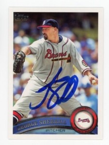 SIGNED BASEBALL CARD AUTO TOPPS 2011 GEORGE SHERRILL ATLANTA BRAVES #US219