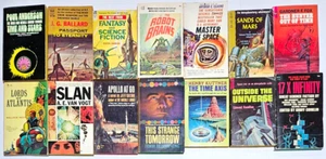 14 VTG Science Fiction Paperbacks Slan Van Vogt Time Axis Kuttner Robot Brains + - Picture 1 of 21
