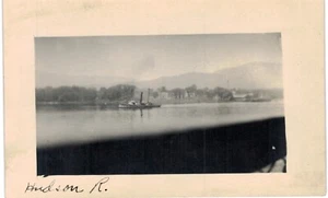 Vaporiera Hudson River RPPC 1910 NY - Foto 1 di 2