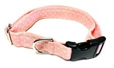 Pink & White Dog Collar 12-20" Neck x 1" Wide Med Large Preston