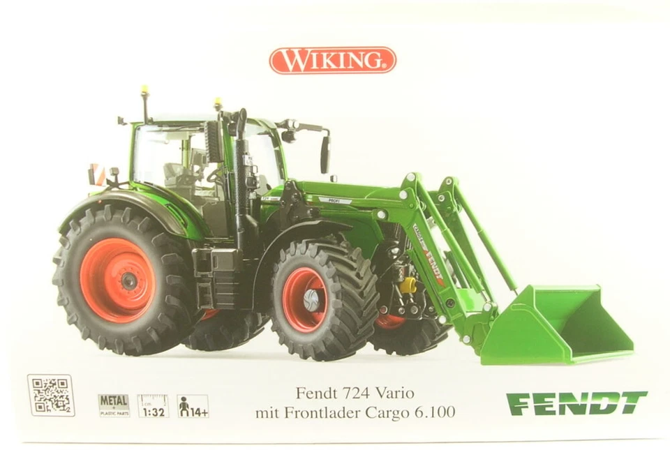 Fendt 724 Vario With Front Loader Cargo 6.100 (Green) Tractor 1:32 Wiking - Image 1 of 1