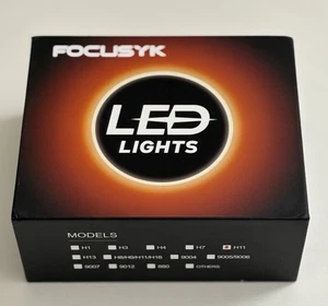 FOCUSYK H11 Faros LED 180W 36000LM Serie 6000K R3 - Paquete de 2, Nuevos - Imagen 1 de 4