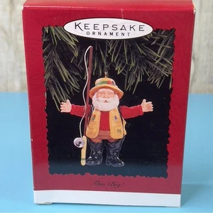 Hallmark Andenken Ornament 1996 so groß! Fischer Handarbeit datiert - Bild 1 von 5