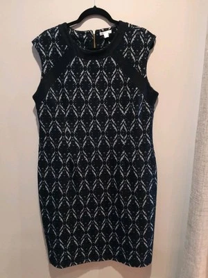 Vestido Cato Talla XL Negro Con Encaje y Detalle Crochet Forrado Cremallera Trasera A7 Foto 1 de 4