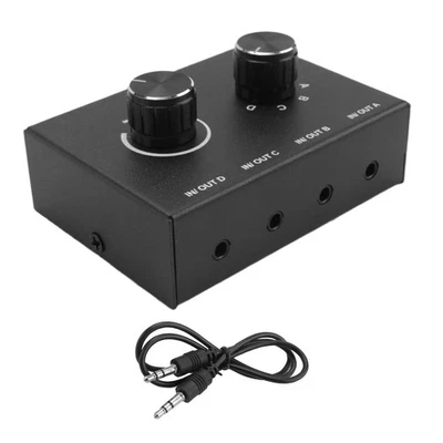 4 Port 3,5 mm Stereo Audio Umschalter Unterstützt 1 in 4 Out oder 4 in 1 Ou4005 - Bild 1 von 4