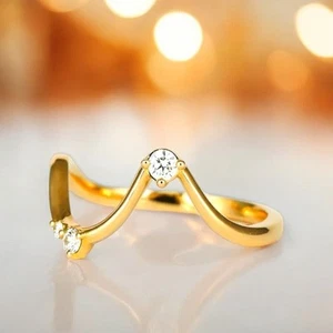 Banda Apilable Certificada Laboratorio Cultivado Oro Amarillo 18K 0.15 Diamante Corte Redondo - Imagen 1 de 9