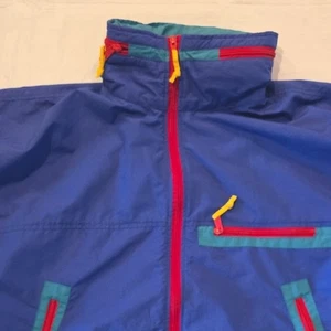 Sierra Designs Vintage Men's Hooded Jacket Windbreaker Colorful 90's L - Picture 1 of 10