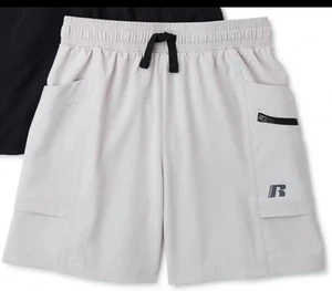 Russell Dri-Power 360 Wicks Sweat Cargo Shorts Youth Boys S (6-7) Gray - Picture 1 of 4