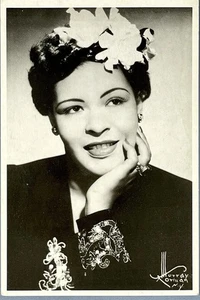 Billie Holiday c. 1949 Art Postcard Photo By Murray Norman Vintage - Picture 1 of 5
