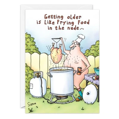 Humor Funny Frying Food Birthday Card Her Friend Oatmeal Studios  - Image 1 of 2