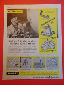 1958 STANLEY Wood Sanding Tools photo art print ad - Picture 1 of 1