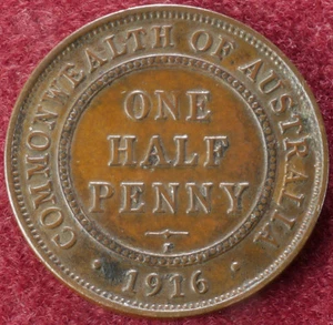 Australia Halfpenny 1916 I (C2210) - Picture 1 of 2