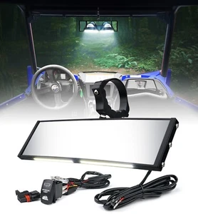 Luces de espejo retrovisor central UTV de 9 pulgadas para barra Polaris RZR Can-Am X3 de 1,75"-2" - Imagen 1 de 8