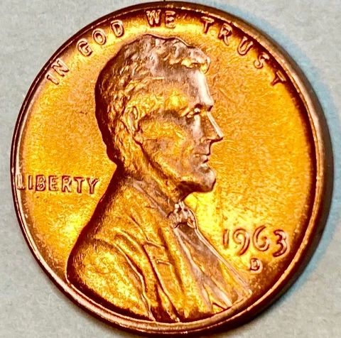 1963-D Penny Uncirculated, Offset "L" stamped on Rim Cover