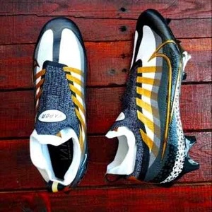 Nike Vapor Edge Pro Elite 360 Flyknit Football Cleats Black Gold NEW Size 9 - Picture 1 of 10