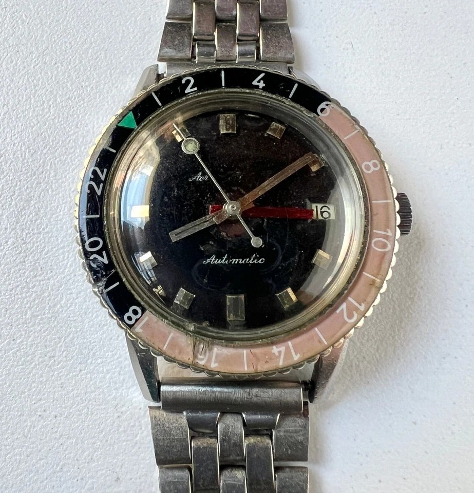 Zodiac Automatic Watch Vintage Mens Black Dial To Restore Or Parts Use 17 Jewels - Image 1 of 4