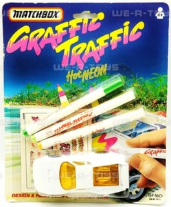 Matchbox Graffic Traffic Hot Neon Vehicle Yellow Windows GF-160 - Picture 1 of 6