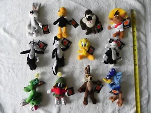 Warner Bros Studio Store Mini Bean Bag Plush Complete Set of 12 WMT - Picture 1 of 1