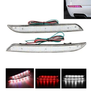 CLEAR LENS LED BUMPER REFLECTOR BACKUP BRAKE LIGHTS LAMP FOR BMW 528I 535I 550I - Bild 1 von 24