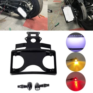 Number Plate Holder Fender Eliminator w/LED Rear Turn Signal Lamp For SportsterS - Picture 1 of 11