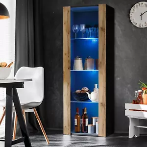 NEW Free Standing Living Room Display Cabinet in Matt LED Lighting Tivoli - Picture 1 of 12