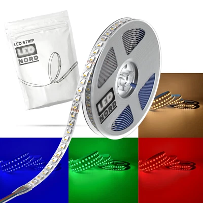 LED Band SMD 120LEDs/m Strip 5050 RGB+WW WarmWeiß 24v 36Watt/m dimmbar Streifen - Bild 1 von 4