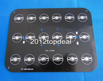 182MM x 142MM 18w Aluminium PCB Circuit Board for 18PCS x 1W,3W,5W led In Series - Image 1 of 4