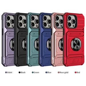 Fashion Shockproof Case Hybrid Armor Ring Halterung Kreditkartenfach Handy Cover - Bild 1 von 43