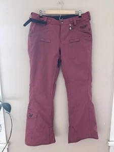 Volcom Nimbus Womens Snowboard Ski Patron Pants Size Large Red Outdoors 15000mm - Picture 1 of 13