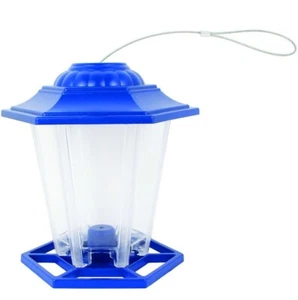 Perky-Pet 310A Bird Feeder Wild Bird 1.5 lb Acrylic/Metal Carriage 6 ports Blue/ - Picture 1 of 1