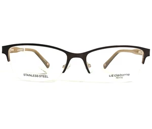 Liz Claiborne Petite Eyeglasses Frames L456 UFM Brown Half Rim 51-16-135 - Picture 1 of 15